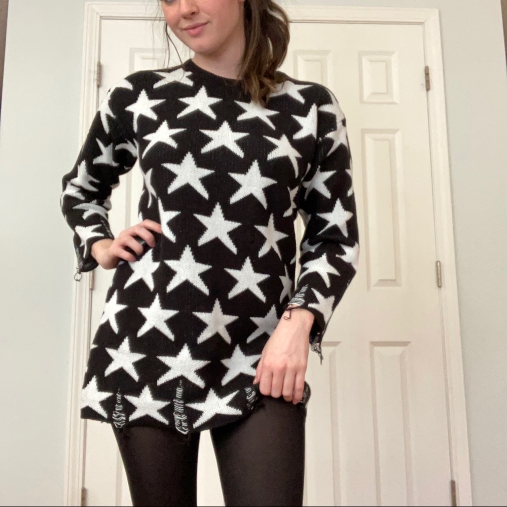 Distressed Nightsky Sweater - Picture 3 of 7
